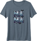 Womens Spooky Mama Halloween Graphic Tee Premium Tri-blend T-Shirt