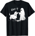 Boo-p Cute Ghost Dog Boop Halloween Vintage Spooky Dog Lover T-Shirt