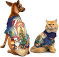 Merry Christmas Dog Santa Hat Xmas Tree Winter Holiday Hawaiian Shirt for Dog Cat and Owner