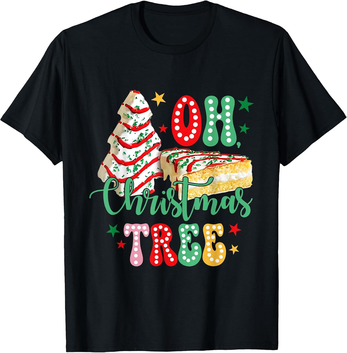 Farm Fresh Christmas Tree Cake Shirt Santa Hat Xmas T-Shirt