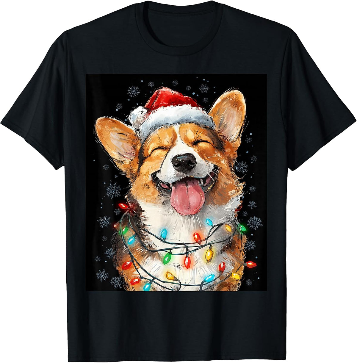 Corgi Merry Christmas Dog T-Shirt