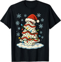 Fun Christmas Lights Wrapped On Christmas Tree Food Cake T-Shirt
