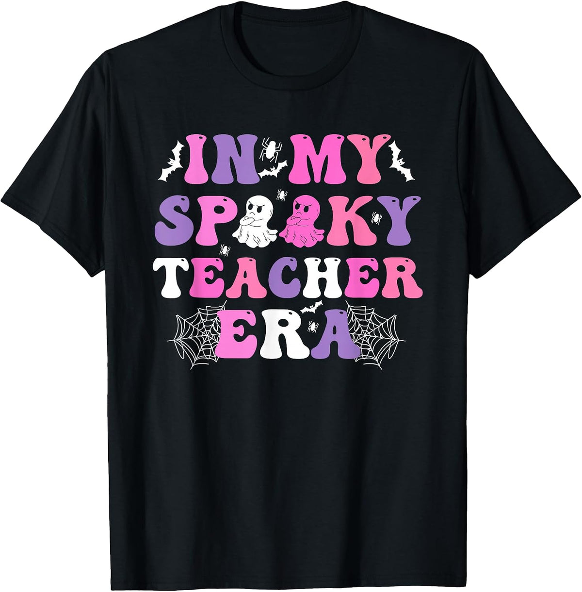in My Spooky Teacher Era Funny Halloween Design T-Shirt