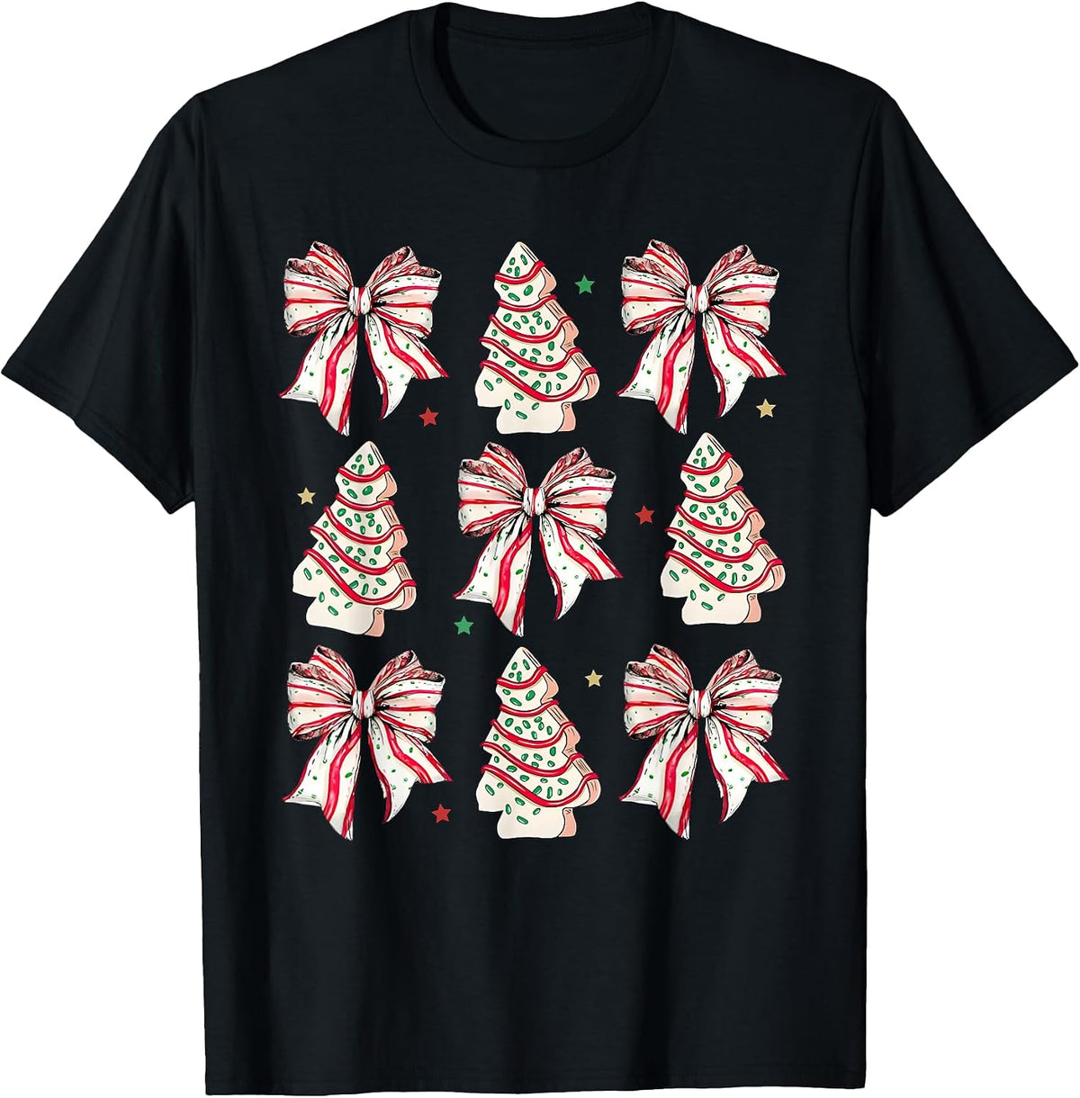 Coquette Bow Christmas Debbie Becky Jen Cake Lovers Girls T-Shirt
