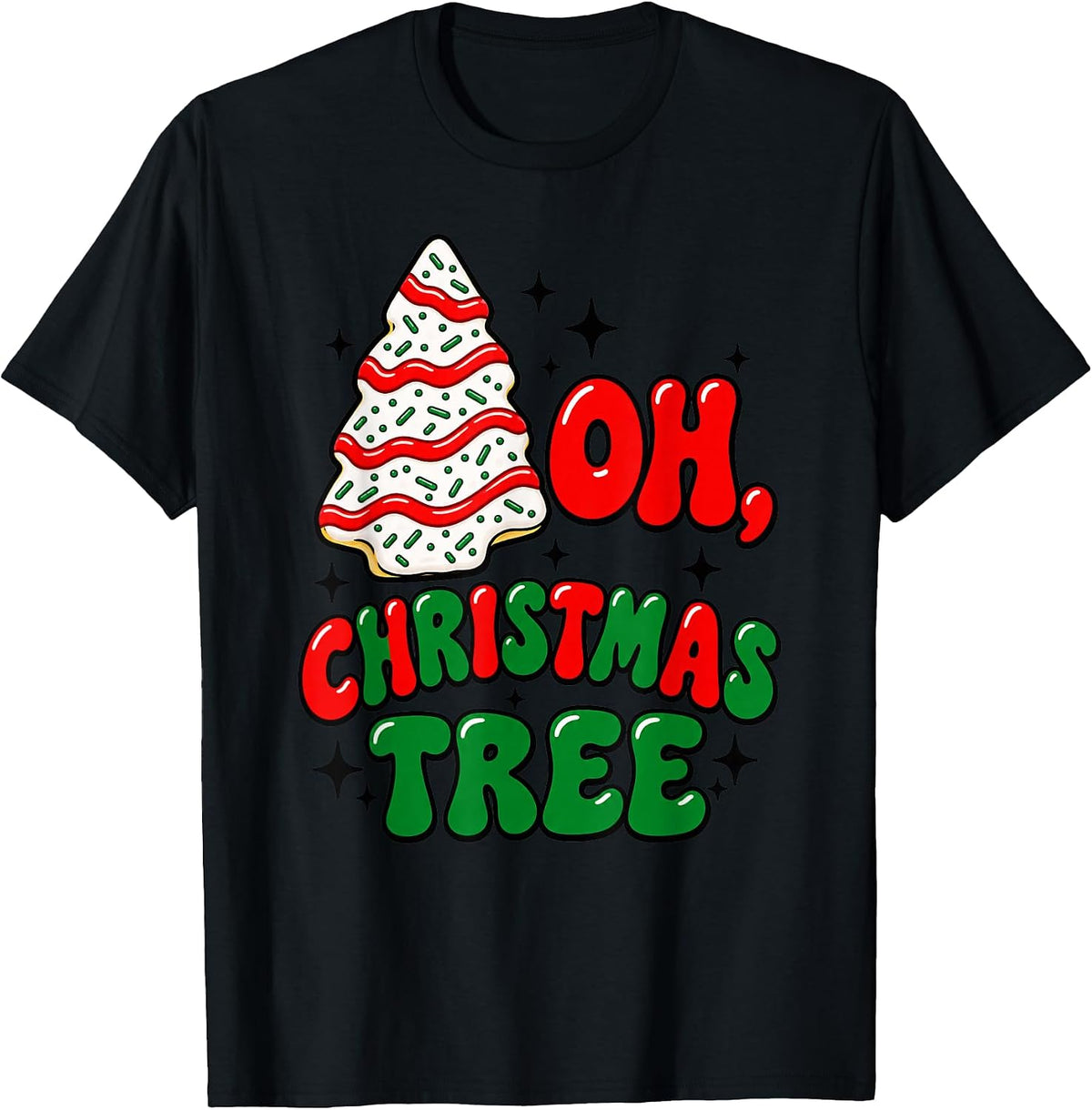 Oh, Christmas Tree Snack Cake Retro Holiday Dessert T-Shirt