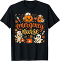 Emergency Nurse Halloween Ghost Pumpkin ER Nursing T-Shirt