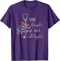 Funny Shine Bright Like A Call Light Nurse Merry Christmas T-Shirt