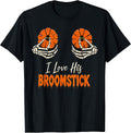 I Love His Broomstick I Love Her Pumpkins Halloween Couples T-Shirt
