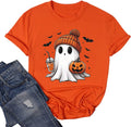 Halloween Shirts for Women Teacher Reading Book Ghost Shirt Fall Bookish Spooky Season Graphic Tops Tee