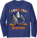 Halloween I Love Fall Prevention Physical Therapy Long Sleeve T-Shirt