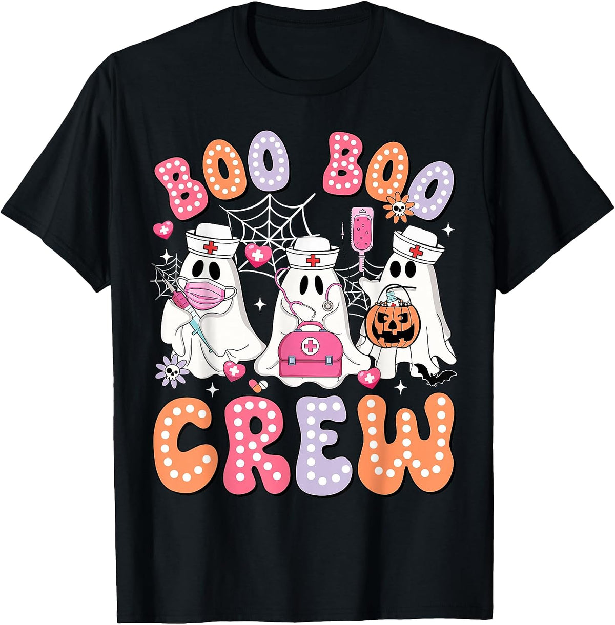 Boo Boo Crew Nurse Funny Ghost Halloween Nurse Life Women T-Shirt