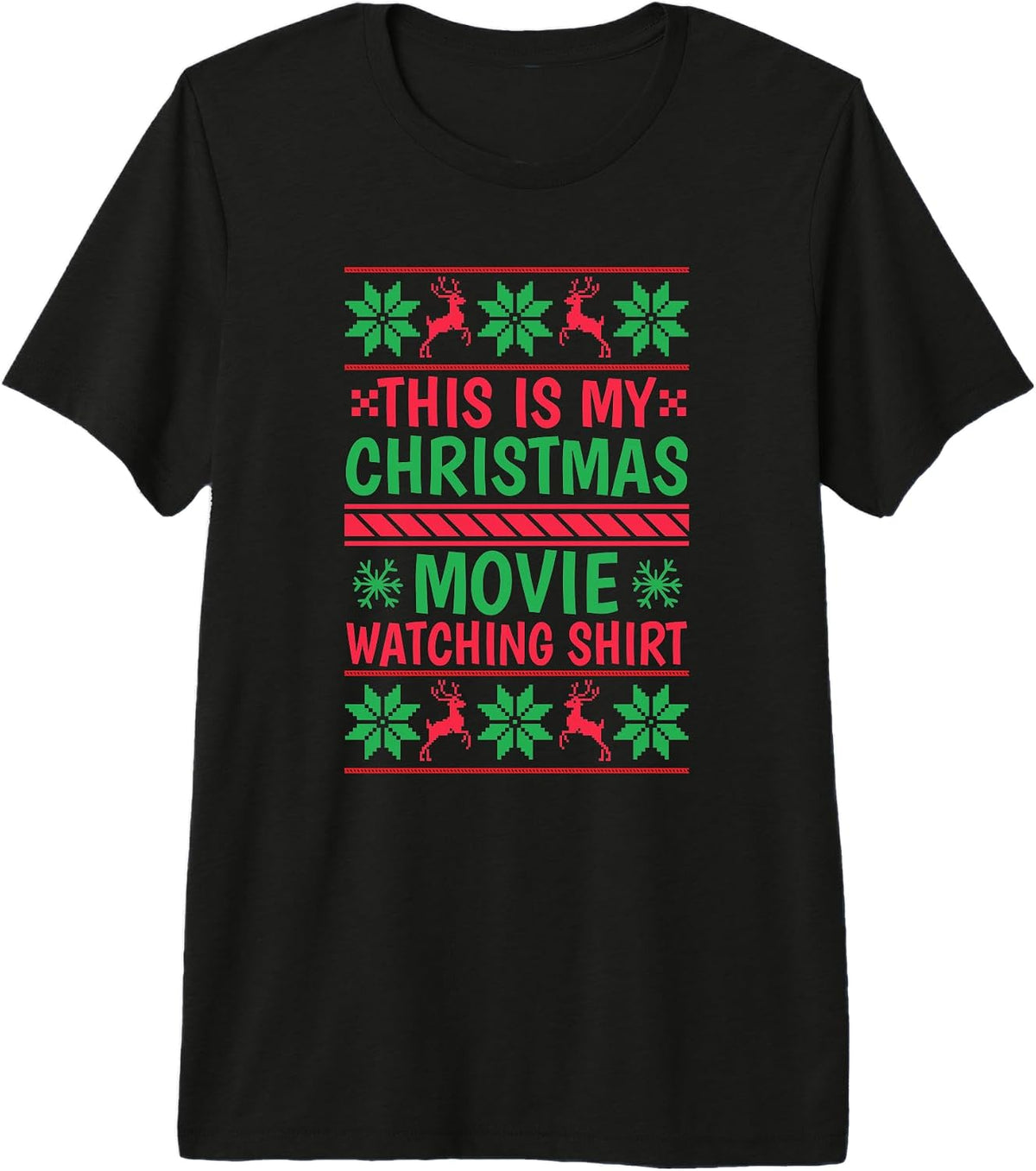 Mens This is My Christmas Movie Watching Shirt - Funny Xmas Movie Premium Tri-Blend T-Shirt