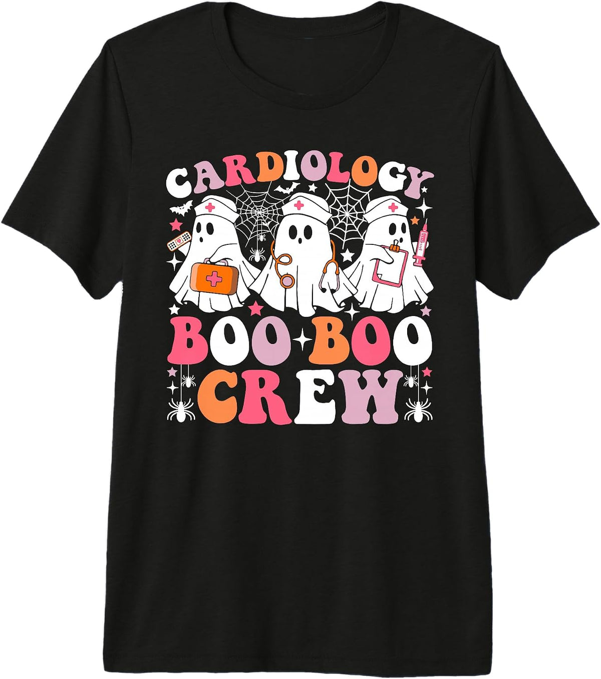 Cardiology Boo Boo Crew Nurse Ghost Halloween Costume Premium Tri-Blend T-Shirt