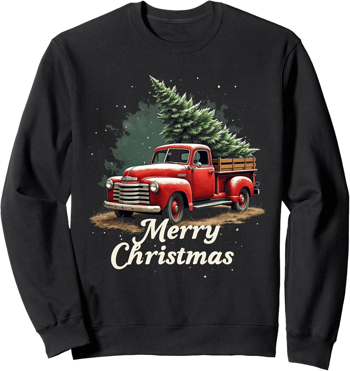 Merry Christmas Vintage Christmas Truck Sweatshirt