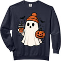 Ghost Pumpkin Spice Coffee Halloween Fall Comfort Colors Adult Sweatshirt