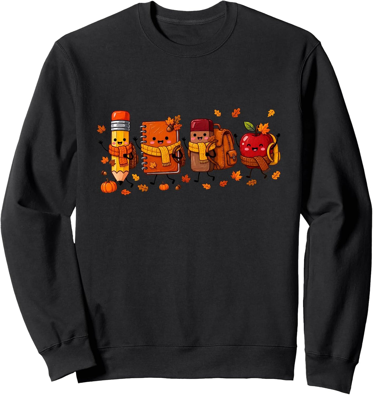 Cute Fall Teacher School Supplies Autumn Classroom Women Sweatshirt