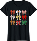 Coquette Christmas Bow Cute Winter Christmas Coquette Women T-Shirt