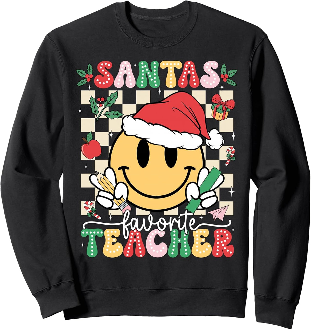Retro Groovy Christmas Xmas Teacher Mat