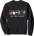 Retro Tis The Season Halloween Ghost Pumpkin Spooky Season Sweatshirt