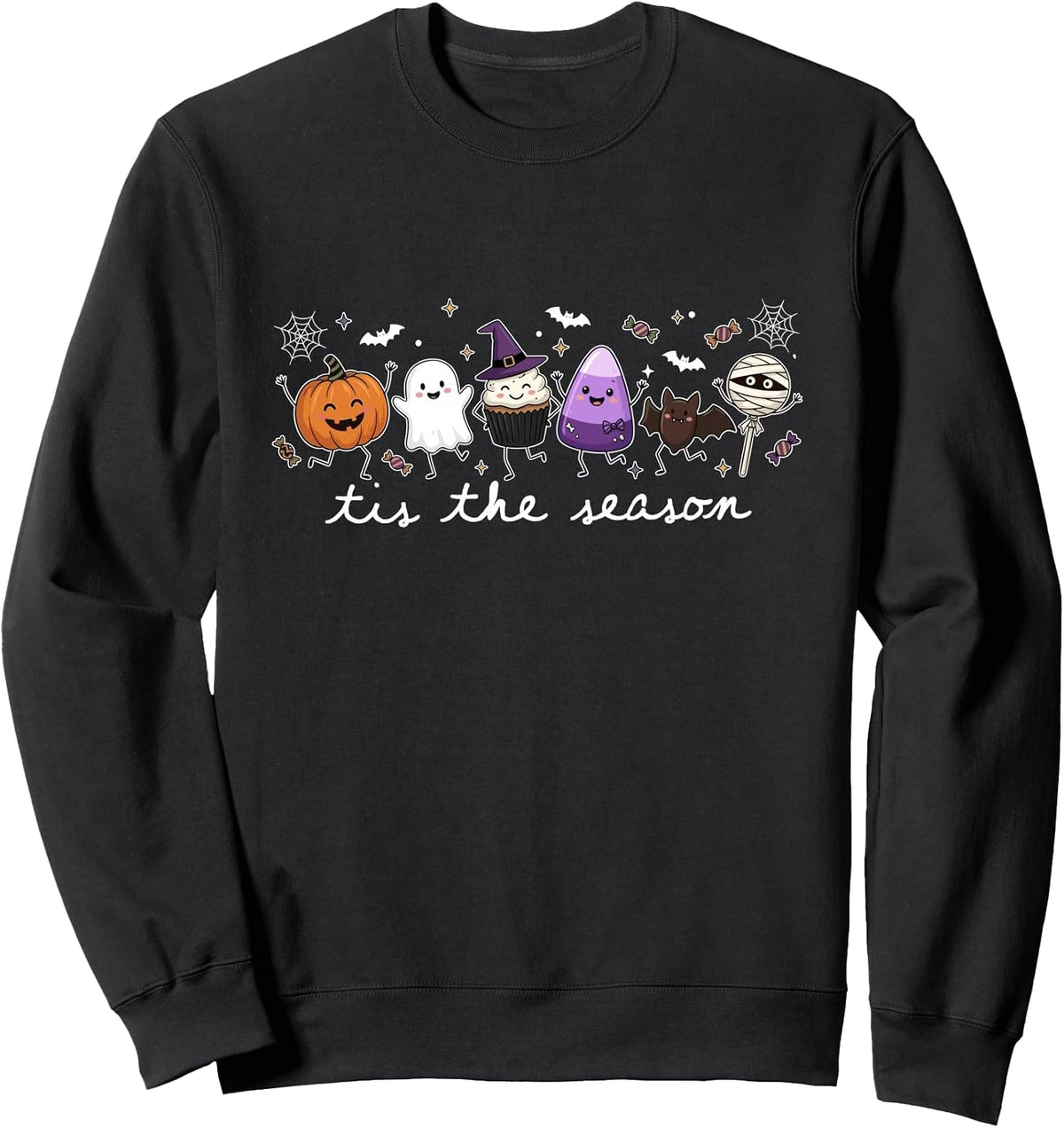 Retro Tis The Season Halloween Ghost Pumpkin Spooky Season Sweatshirt