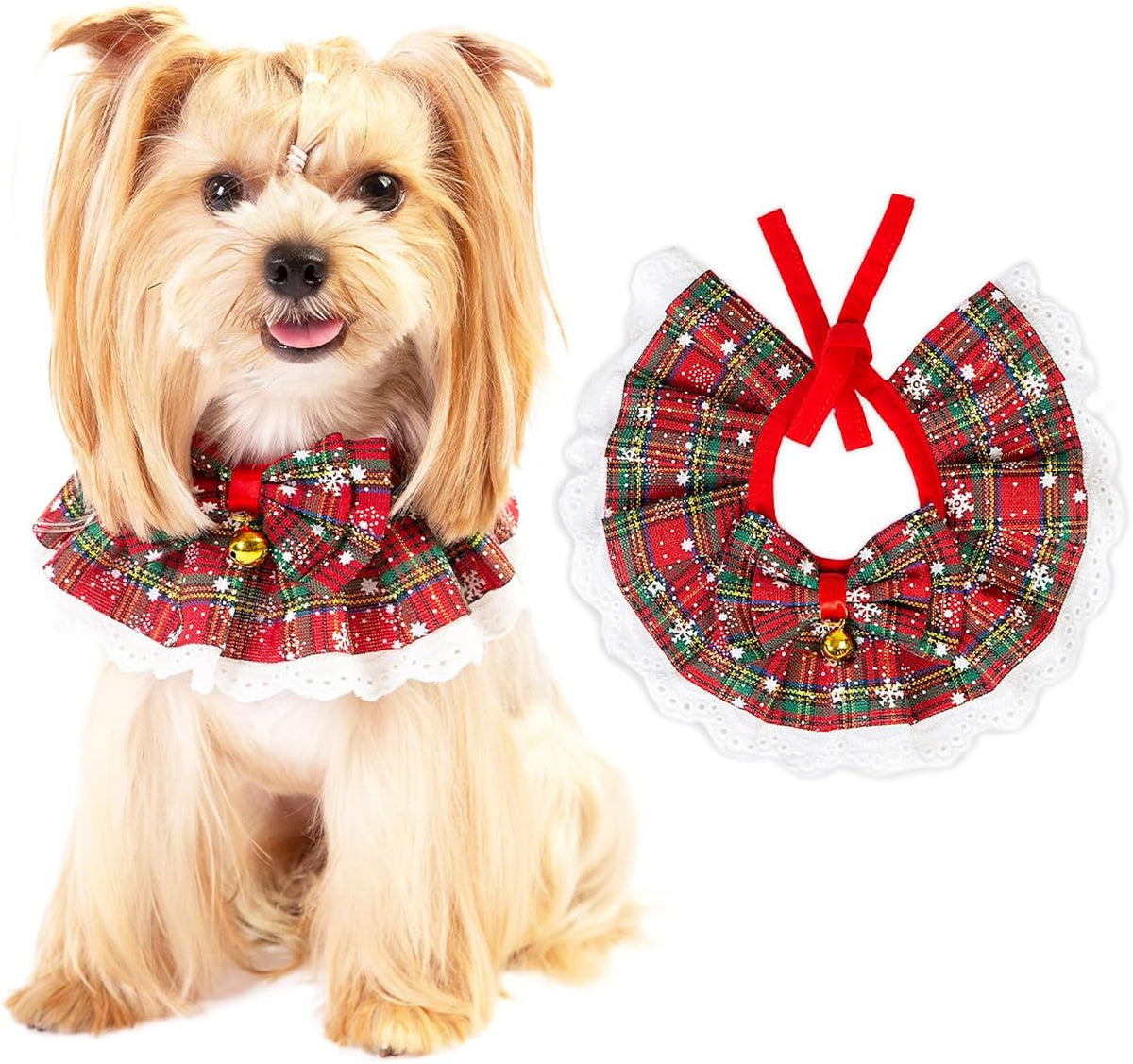 Dog Christmas Outfit – Holiday Dog Bandana with Bells