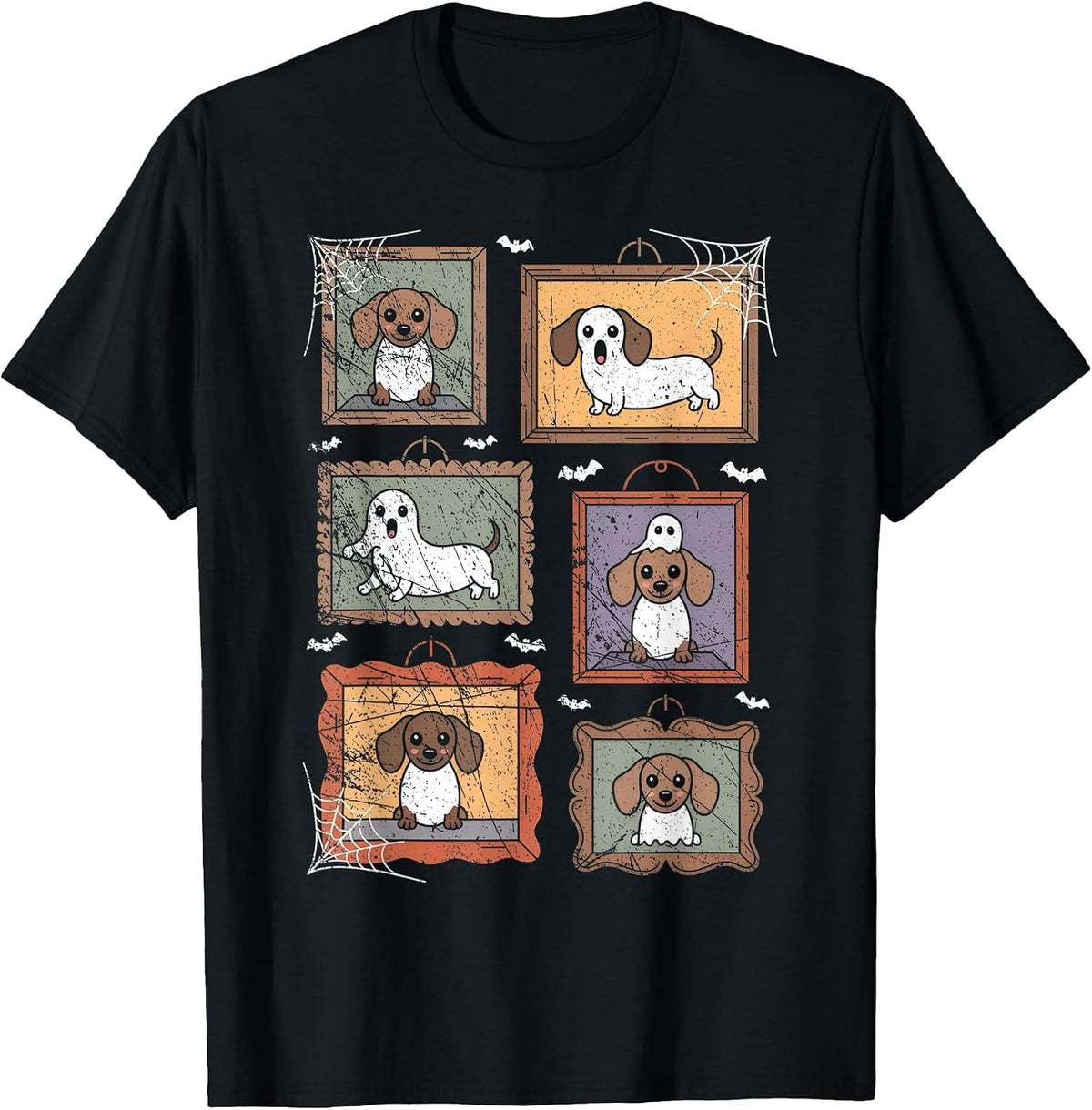 Dog in Ghost Costume Funny Halloween Puppy Lover T-Shirt