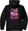 Bookcore Coquette Pinkoween Design Fall Into Stories Books Performance Hoodie