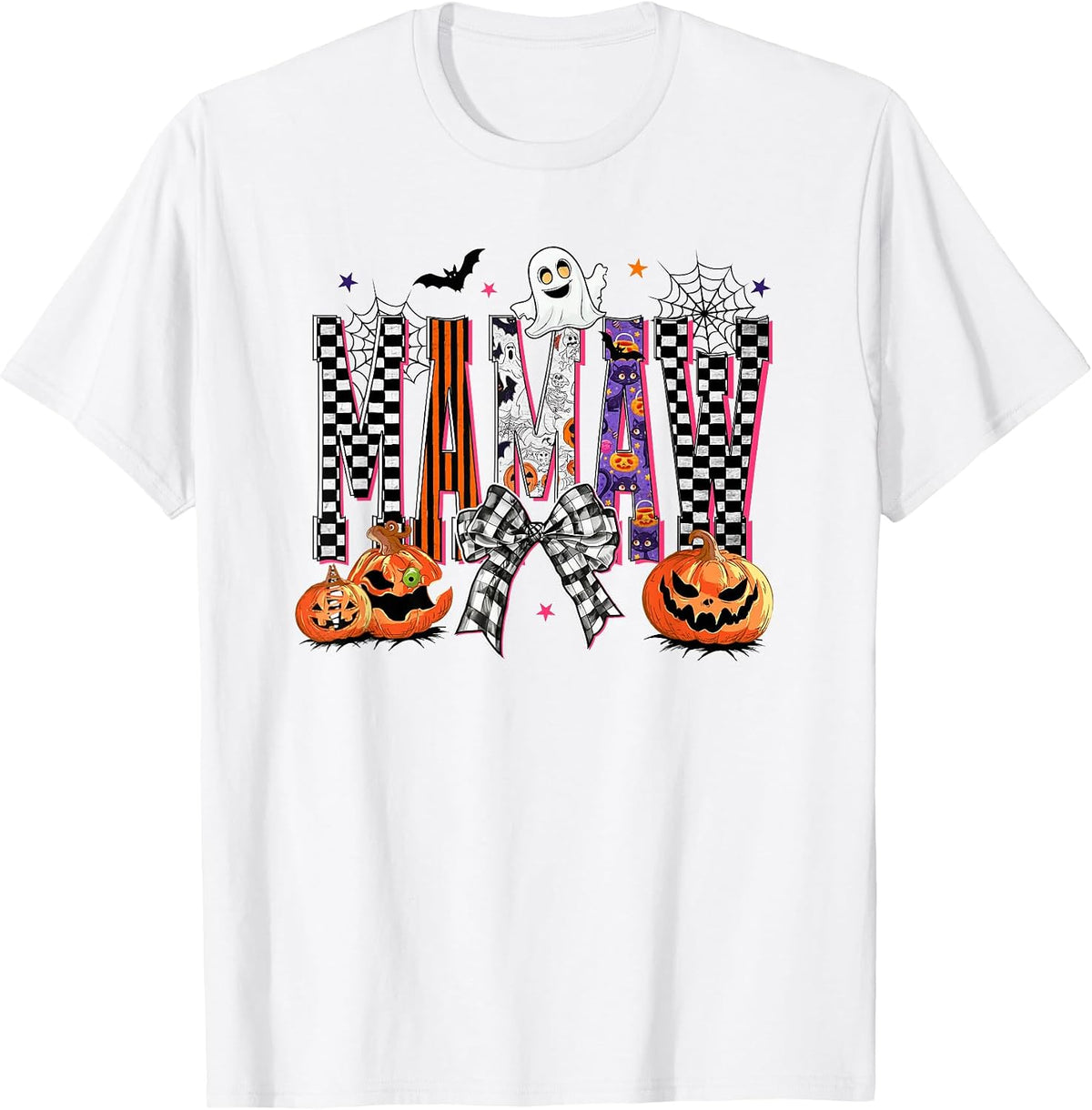 Mamaw Pumpkin Fall Halloween Family Matching T-Shirt