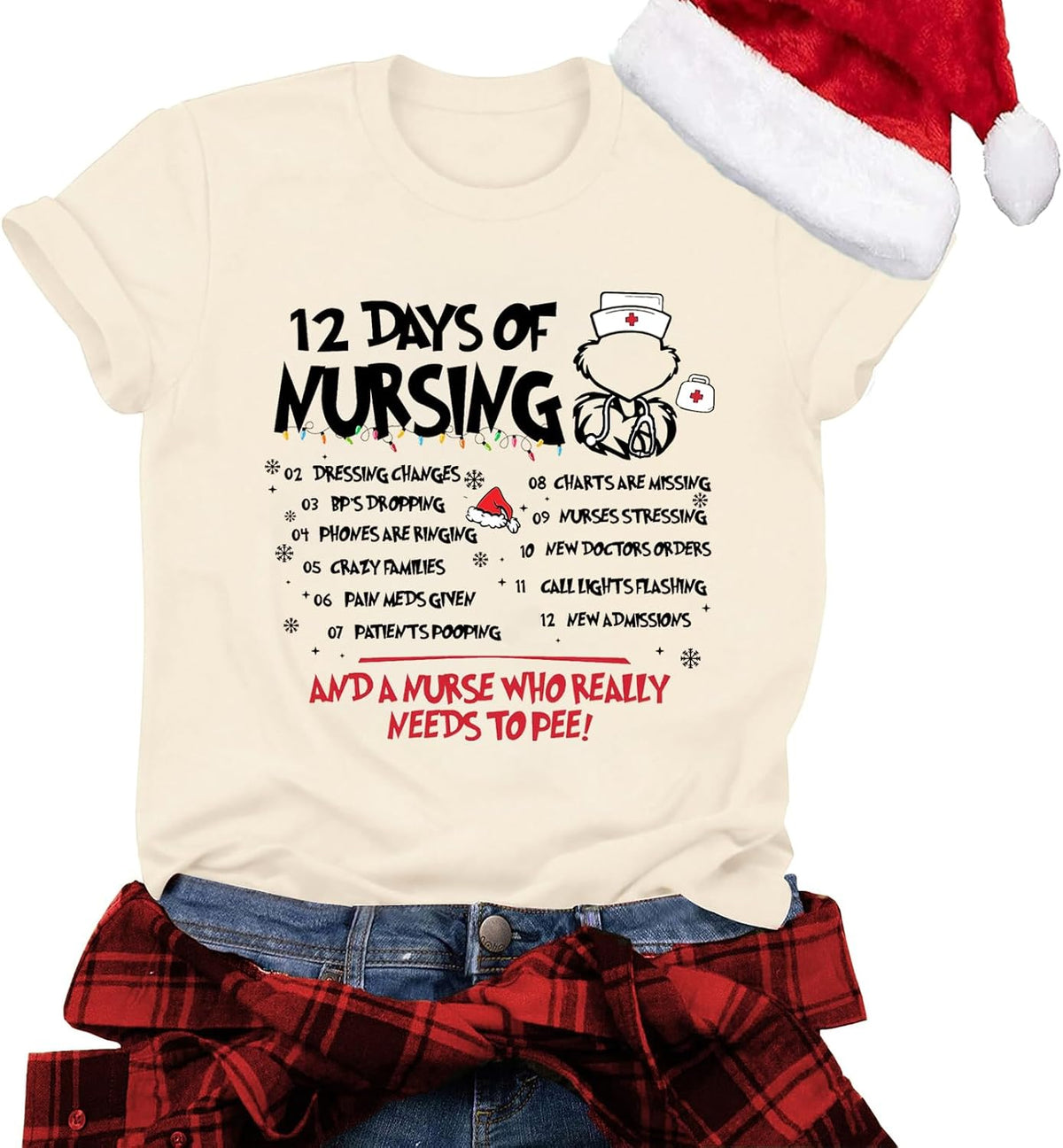 Christmas Shirts for Women Merry Christmas Tree Graphic T Shirt Funny Xmas Tree Holiday Tee Top