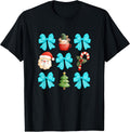 Bow Christmas Shirt Womens Coquette Aesthetic Christmas Bow T-Shirt