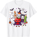 Cute Spooky Halloween Ghost Pumpkin School Supplies Teacher T-Shirt