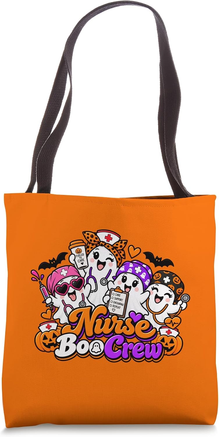 Nurse Boo Crew Matching Halloween Tote Bag
