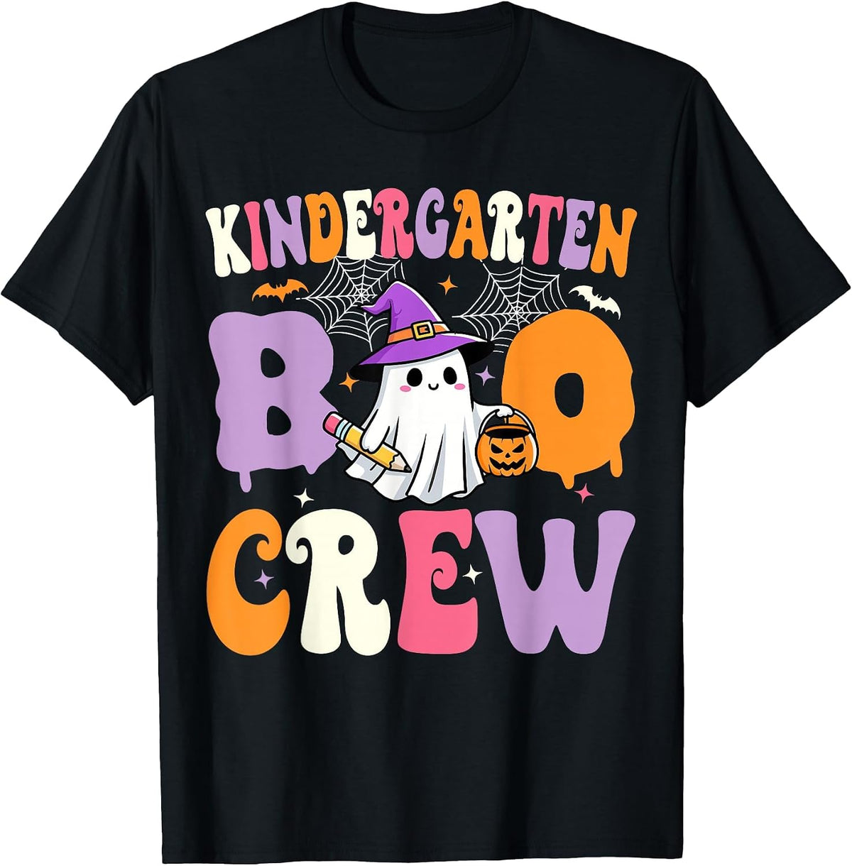 Kindergarten Boo Crew Spooky Kindergarten Halloween Teacher T-Shirt