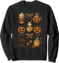 Pumpkin Spice Halloween Latte Cute Fall Coffee Aesthetic Sweatshirt
