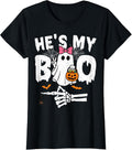 He's My Boo Matching Couple Halloween Couples She's My Boo T-Shirt