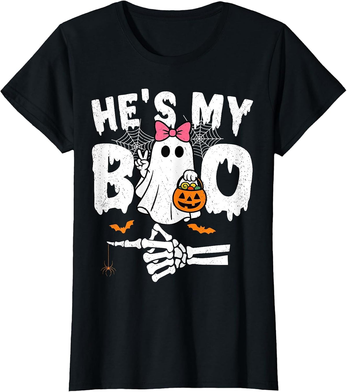 He's My Boo Matching Couple Halloween Couples She's My Boo T-Shirt