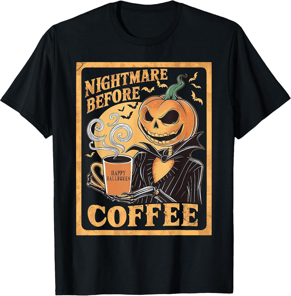 Spooky Skull Coffee Lovers Halloween Party Pumpkin