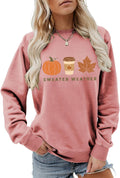 Sweater Weather Sweatshirt Women Pumpkin Coffee Fall Season Shirt