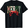 Merry Christmas Coquette Bow Xmas Family Pajamas Holiday T-Shirt