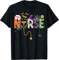 Halloween Nurse Life Funny Nursing Stethoscope Spooky Nurse T-Shirt