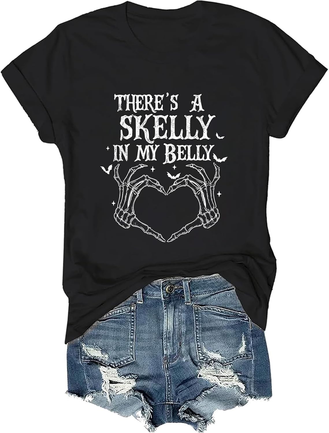 There's A Skelly in My Belly Shirt Halloween Maternity Shirt