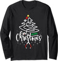 Nurse Christmas Crew Nursing Nurse Stethoscope Xmas Tree Long Sleeve T-Shirt