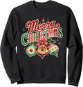 Vintage Merry Christmas Ornaments Retro Holiday Cheer Sweatshirt