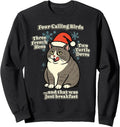 Funny Christmas Song Cat Meme Merch Santa Hat Kitty Kitten Sweatshirt