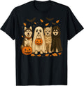 Husky Ghost Dogs Halloween Dog Lovers T-Shirt