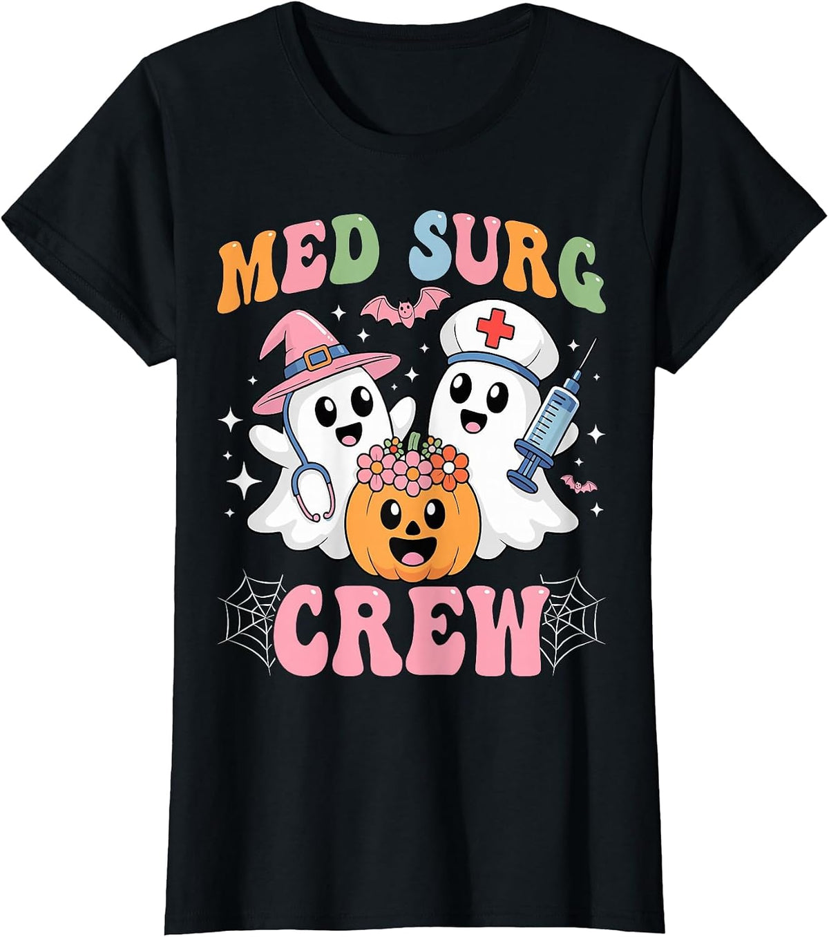 Medical Surgical Nursing Med Surg Crew Nurse Ghost Halloween T-Shirt
