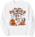 are You Fall O Ween Directions Halloween Goose Teacher Sweatshirt