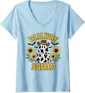 Women's Halloween Dialysis Squad Western Ghost Dialysis Nurse V-Neck T-Shirt