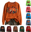 Halloween Sweaters for Women Fall Sweatshirts Clothes Shirts Crew Neck Pumpkin Graphic Pullover Tops Oversized