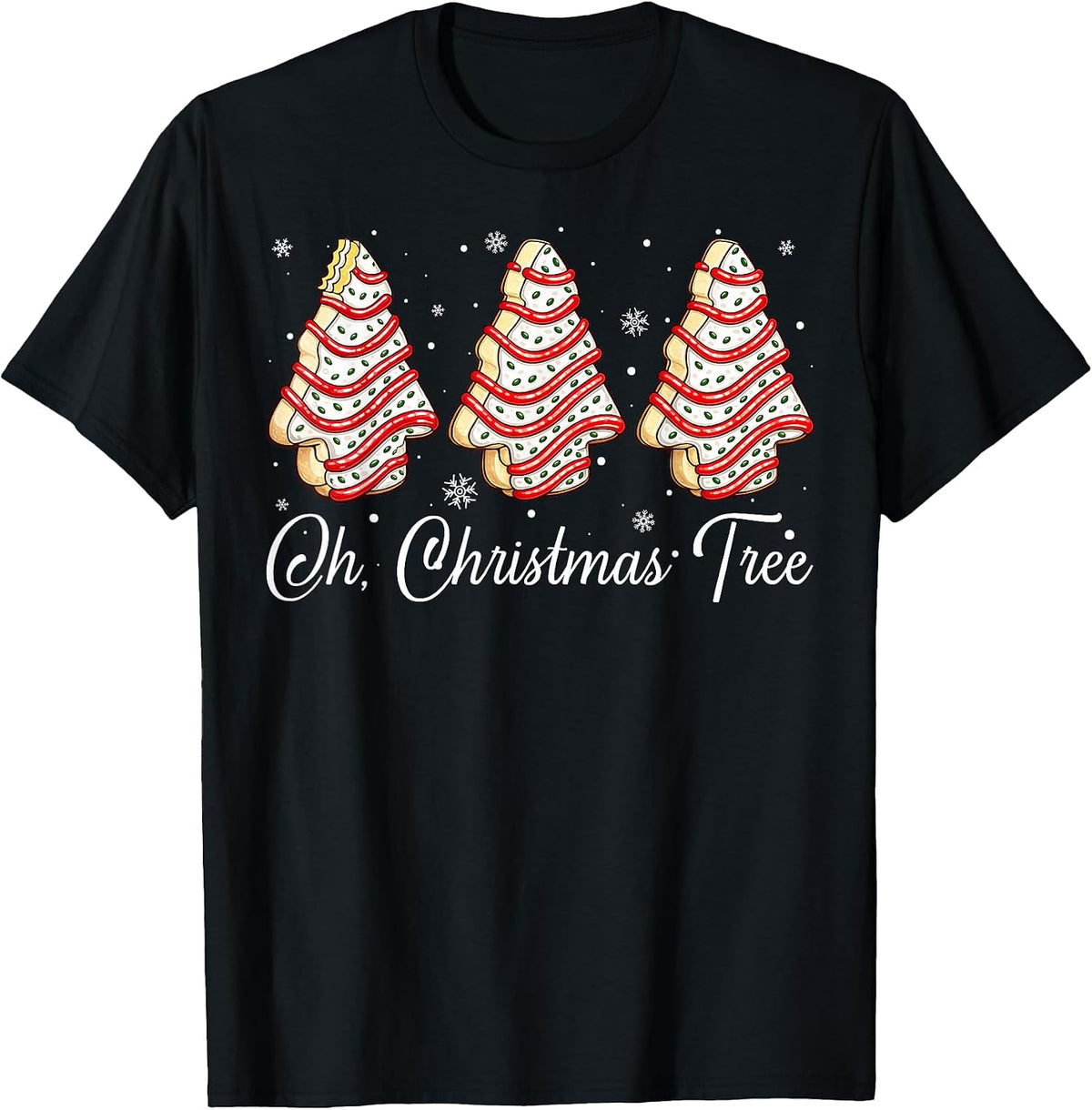 Christmas Tree Cake Cookie Baking Girls Women Kids Ugly Xmas T-Shirt